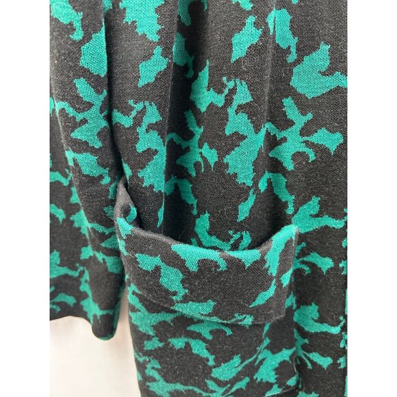 Vertigo Paris (Likely) Made in France Green Wool Blend Long Knit Coat MEDIUM - Picture 7 of 7